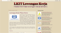 Desktop Screenshot of lkit-lowongankerja.blogspot.com