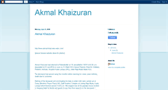 Desktop Screenshot of akmal-khaizuran.blogspot.com