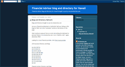 Desktop Screenshot of financialadvisorhawaii.blogspot.com