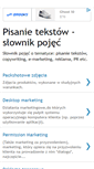 Mobile Screenshot of pisanietekstow.blogspot.com