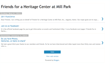 Tablet Screenshot of heritagecenteratmillpark.blogspot.com