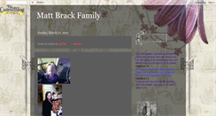 Desktop Screenshot of mattbrackfamily.blogspot.com