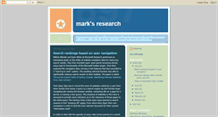 Desktop Screenshot of marksresearchblog.blogspot.com