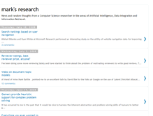 Tablet Screenshot of marksresearchblog.blogspot.com