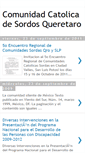 Mobile Screenshot of comunidadcatolicasordosqro.blogspot.com