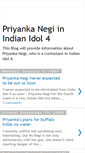 Mobile Screenshot of priyankanegi-indianidol4.blogspot.com