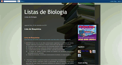 Desktop Screenshot of listasdebiologia.blogspot.com