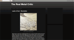 Desktop Screenshot of metal-critic.blogspot.com