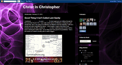 Desktop Screenshot of christinchristopher.blogspot.com