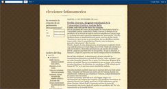 Desktop Screenshot of elecciones-latinoamerica.blogspot.com