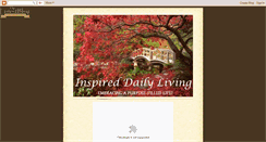 Desktop Screenshot of inspireddailyliving.blogspot.com
