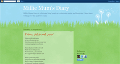 Desktop Screenshot of milliemumsdiary.blogspot.com