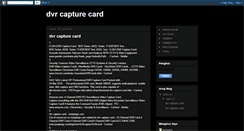 Desktop Screenshot of dvr-capturecard.blogspot.com