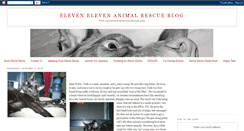 Desktop Screenshot of elevenelevenanimalrescueblog.blogspot.com