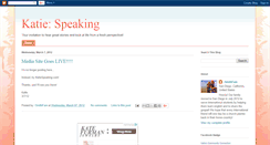 Desktop Screenshot of katiespeaking.blogspot.com