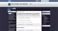 Desktop Screenshot of powdertoytutorials.blogspot.com