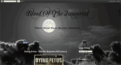 Desktop Screenshot of bloodoftheimmortal.blogspot.com