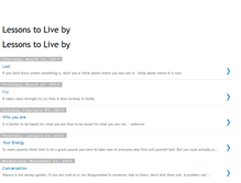 Tablet Screenshot of lessonstoliveby.blogspot.com