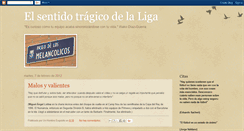 Desktop Screenshot of elsentidotragicodelaliga.blogspot.com