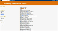 Desktop Screenshot of collectingthewizardofoz.blogspot.com