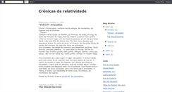 Desktop Screenshot of cronicasdarelatividade.blogspot.com