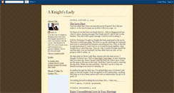 Desktop Screenshot of aknightslady.blogspot.com