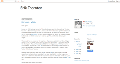 Desktop Screenshot of erikthornton.blogspot.com