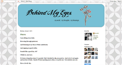 Desktop Screenshot of behindmyeyesblog.blogspot.com