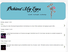 Tablet Screenshot of behindmyeyesblog.blogspot.com