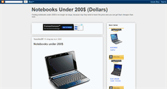 Desktop Screenshot of notebooksunder200.blogspot.com