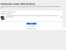 Tablet Screenshot of notebooksunder200.blogspot.com