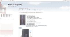 Desktop Screenshot of gedanken-sprung.blogspot.com