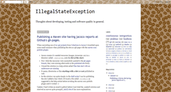 Desktop Screenshot of illegalstateexception.blogspot.com