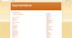 Desktop Screenshot of kaymarielane.blogspot.com