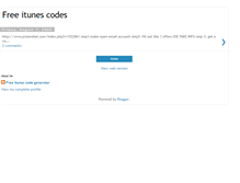 Tablet Screenshot of itunescodesfree.blogspot.com