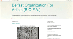 Desktop Screenshot of belfastorganizationforartists.blogspot.com