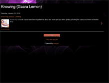 Tablet Screenshot of knowinggaaralemon.blogspot.com