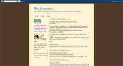 Desktop Screenshot of misseconomist.blogspot.com