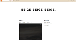 Desktop Screenshot of beigebeigebeige.blogspot.com