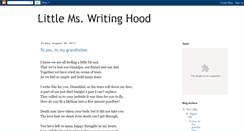 Desktop Screenshot of littlemswritinghood.blogspot.com