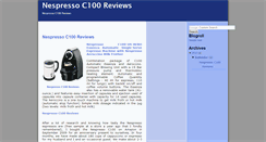 Desktop Screenshot of nespressoc100reviews.blogspot.com