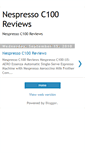 Mobile Screenshot of nespressoc100reviews.blogspot.com