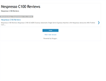 Tablet Screenshot of nespressoc100reviews.blogspot.com