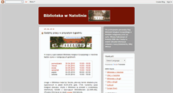 Desktop Screenshot of biblioteka-w-natolinie.blogspot.com