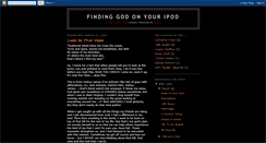 Desktop Screenshot of findinggodonyouripod.blogspot.com