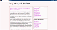 Desktop Screenshot of dogbackpackreviews.blogspot.com