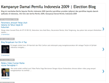 Tablet Screenshot of ekampanyedamaipemiluindonesia2009.blogspot.com