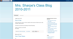 Desktop Screenshot of mrssharpesclass.blogspot.com