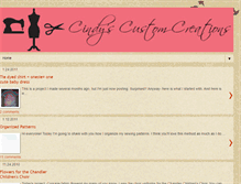 Tablet Screenshot of cindyscustomcreations.blogspot.com