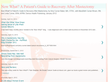 Tablet Screenshot of nowwhatrecoveryaftermastectomy.blogspot.com